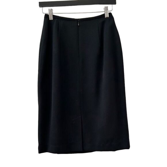 Lauren Ralph Lauren Wool Skirt Suit Set Faux Fur Collar Wool Blazer & Skirt Blac - Picture 5 of 11